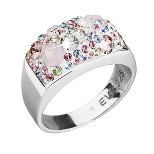 Evolution Group Stříbrný prsten s krystaly Swarovski růžový 35014.3 magic rose obraz