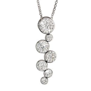 Evolution Group Stříbrný náhrdelník s krystaly bílé kruhy 32801.1 obraz