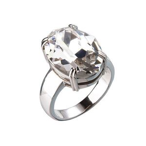Evolution Group Stříbrný prsten s krystaly bílý 35802.1 obraz