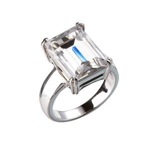 Evolution Group Stříbrný prsten s krystaly bílý 35801.1 obraz