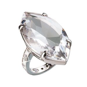 Evolution Group Stříbrný prsten s krystaly bílý 35807.1 obraz