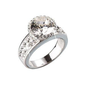 Evolution Group Stříbrný prsten s krystaly bílý 35809.1 obraz