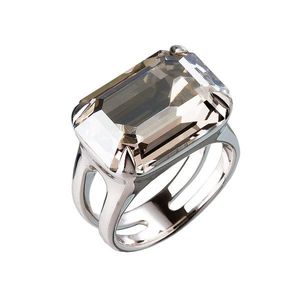 Evolution Group Stříbrný prsten s krystaly šedý 35806.5 obraz