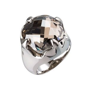 Evolution Group Stříbrný prsten s krystaly šedý 35803.5 obraz