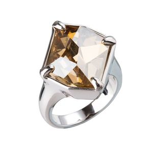 Evolution Group Stříbrný prsten s krystaly zlatý 35805.5 obraz