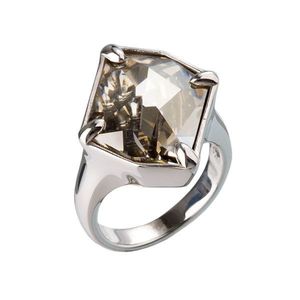 Evolution Group Stříbrný prsten s krystaly šedý 35805.5 obraz