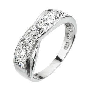 Evolution Group Stříbrný prsten s krystaly bílý 35041.1 obraz