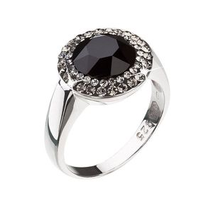 Evolution Group Stříbrný prsten s krystaly černý 35025.3 obraz