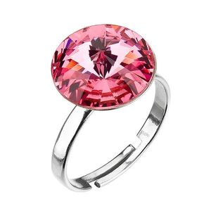 Evolution Group Stříbrný prsten s krystaly růžový 35018.3 obraz