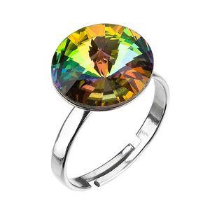 Evolution Group Stříbrný prsten s krystaly zelený 35018.5 vitrail medium obraz