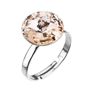 Evolution Group Stříbrný prsten s krystaly hnědo-zlatý 35018.3 silk obraz