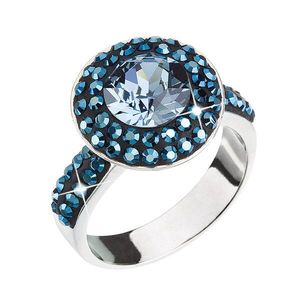 Evolution Group Stříbrný prsten s krystaly modrý 35019.5 obraz