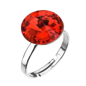 Evolution Group Stříbrný prsten s krystaly červený 35018.3 light siam obraz