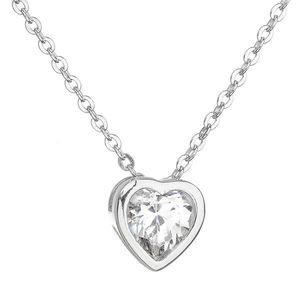 Evolution Group Stříbrný náhrdelník se zirkonem bílé srdce 12020.1 obraz