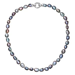 Evolution Group Perlový náhrdelník z pravých říčních perel modrý 22027.3 obraz