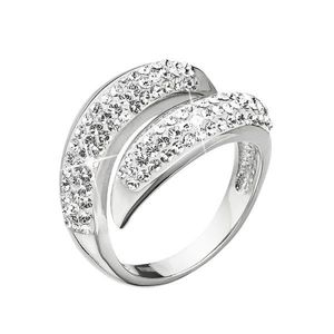 Evolution Group Stříbrný prsten s krystaly Swarovski bílý 35042.1 obraz