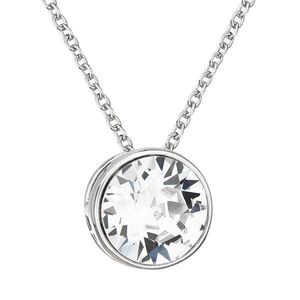 Evolution Group Stříbrný náhrdelník s krystalem Swarovski bílý kulatý 32069.1 obraz