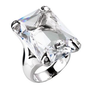 Evolution Group Stříbrný prsten s krystaly Swarovski bílý 35804.1 obraz