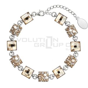 Evolution Group Stříbrný náramek se Swarovski krystaly zlatý 33047.5 gold mix obraz