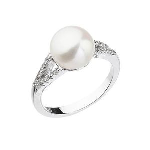 Evolution Group Stříbrný prsten s bílou říční perlou 25003.1 obraz