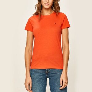 Tommy Hilfiger dámské oranžové tričko New Crew obraz