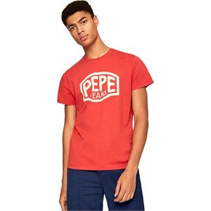 Pepe Jeans pánské červené tričko Earnest obraz