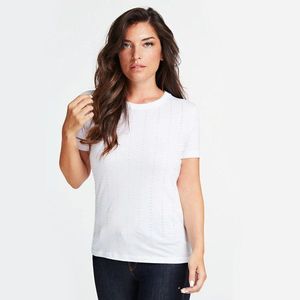 Guess dámské bílé tričko s kamínky obraz