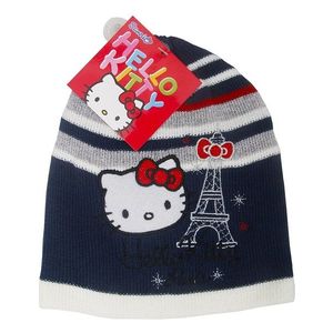 Hello kitty dívčí modrá pruhovaná čepice paris obraz