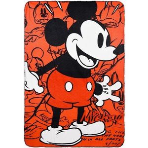 Mickey mouse červená fleecová deka obraz