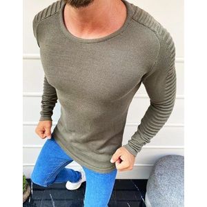 Trendový khaki svetr obraz
