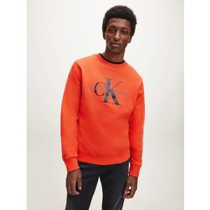 Calvin Klein pánská oranžová mikina Monogram obraz