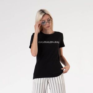 Calvin Klein dámské černé tričko Logo obraz
