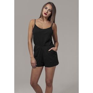 Urban Classics Ladies Short Spaghetti Jumpsuit black obraz