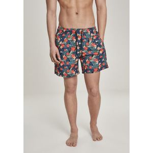 Urban Classics Pattern?Swim Shorts blk/tropical obraz