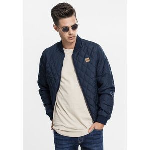 Urban Classics Diamond Quilt Nylon Jacket navy obraz