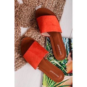 Oranžové pantofle Lupita obraz