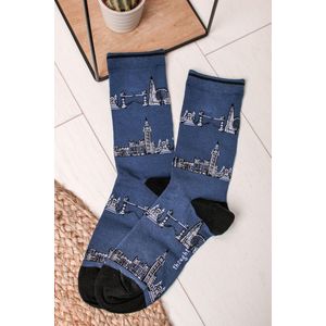 Pánské tmavě modré vzorované ponožky Monument Socks obraz