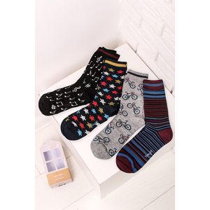 Pánské vícebarevné ponožky v dárkovém balení Laurence Bamboo Socks - čtyř balení obraz