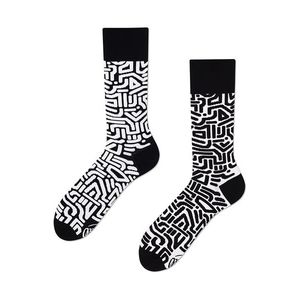 Černo-bílé ponožky Black Maze obraz