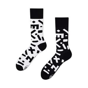 Černo-bílé ponožky Random Forms obraz