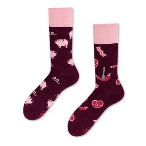 Bordově-růžové ponožky Piggy Tales obraz