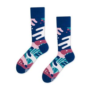 Modro-růžové ponožky Scribbles obraz