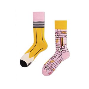 Růžovo-žluté ponožky Paperwork obraz
