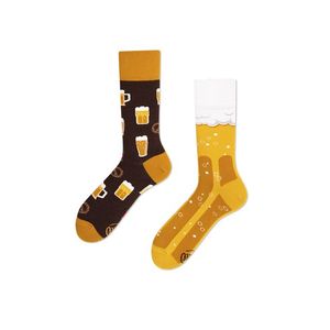 Hnědo-žluté ponožky Craft Beer obraz