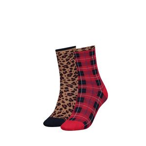 Hnědo-červené ponožky Leopard Sock - dvojbalení obraz