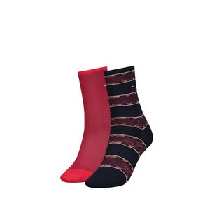 Modro-červené ponožky Leopard Stripe - dvojbalení obraz