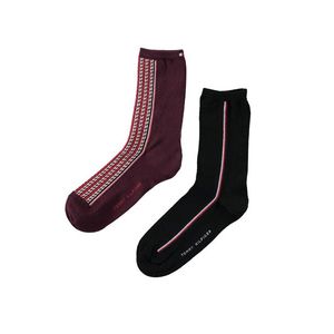 Černo-bordové ponožky Monogram Sock - dvojbalení obraz