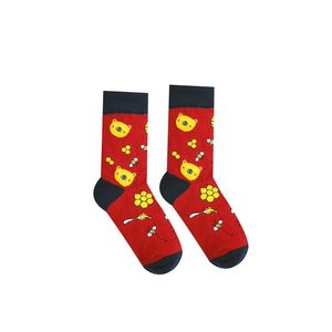 Žluto-červené ponožky Bear obraz