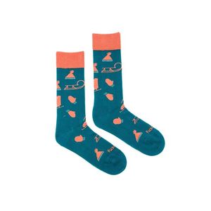 Modro-oranžové ponožky Winter obraz