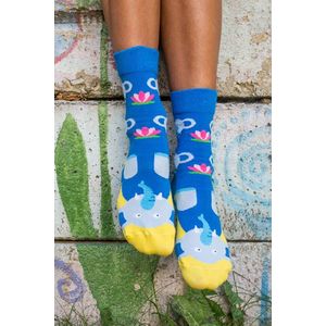 Žluto-modré ponožky Elephant obraz